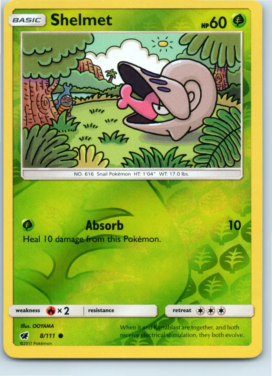 Shelmet 8/111 front, the actual card for sale