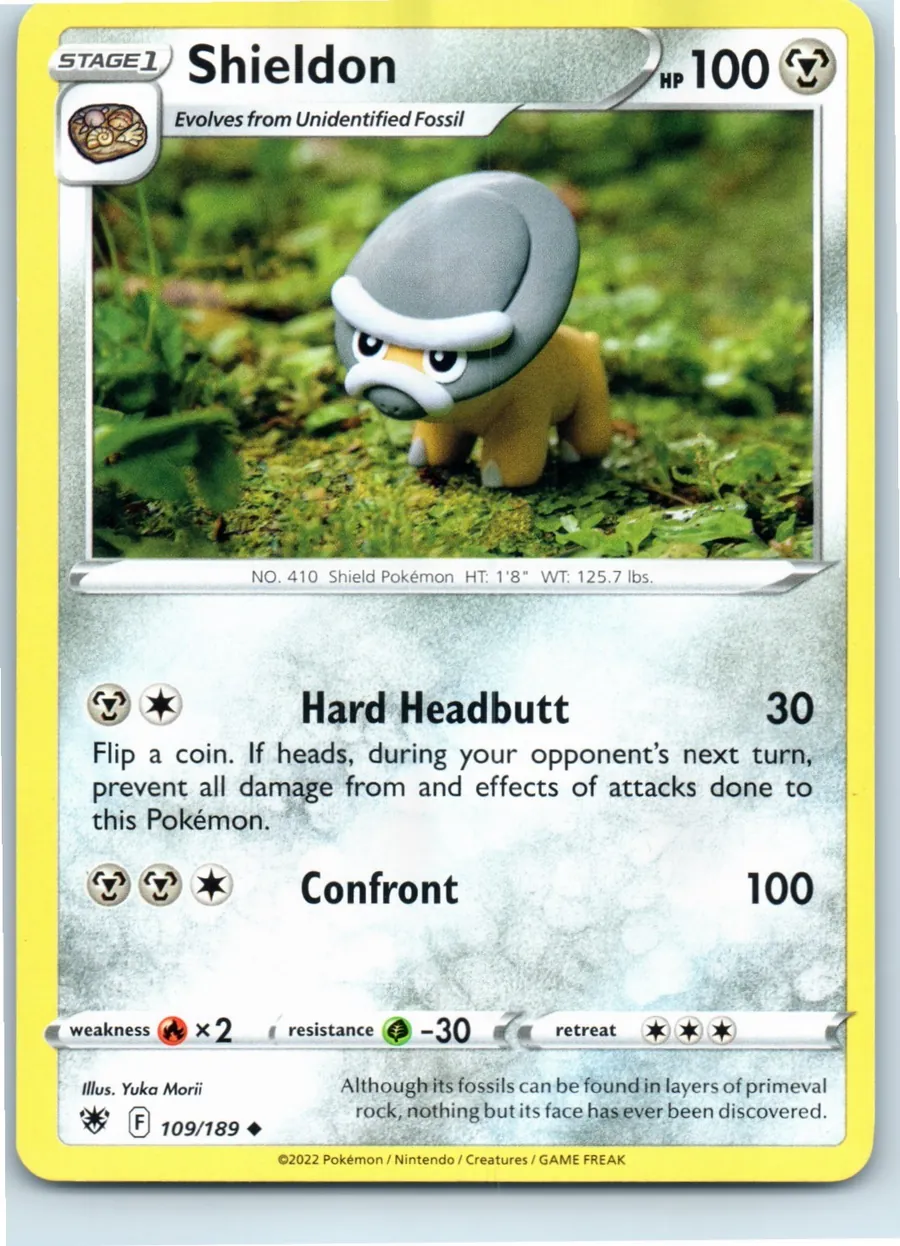Shieldon 109/189 front, the actual card for sale