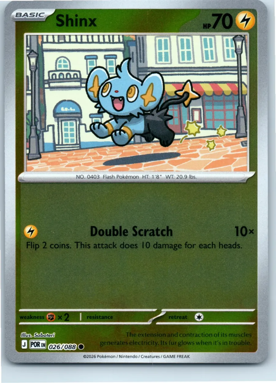 Shinx 026/088 front, the actual card for sale