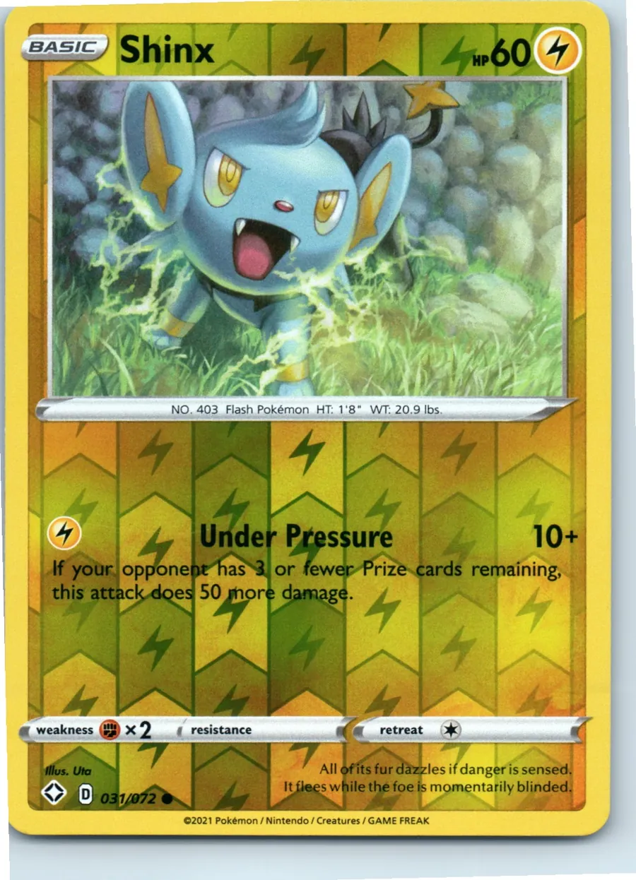 Shinx 031/072 front, the actual card for sale