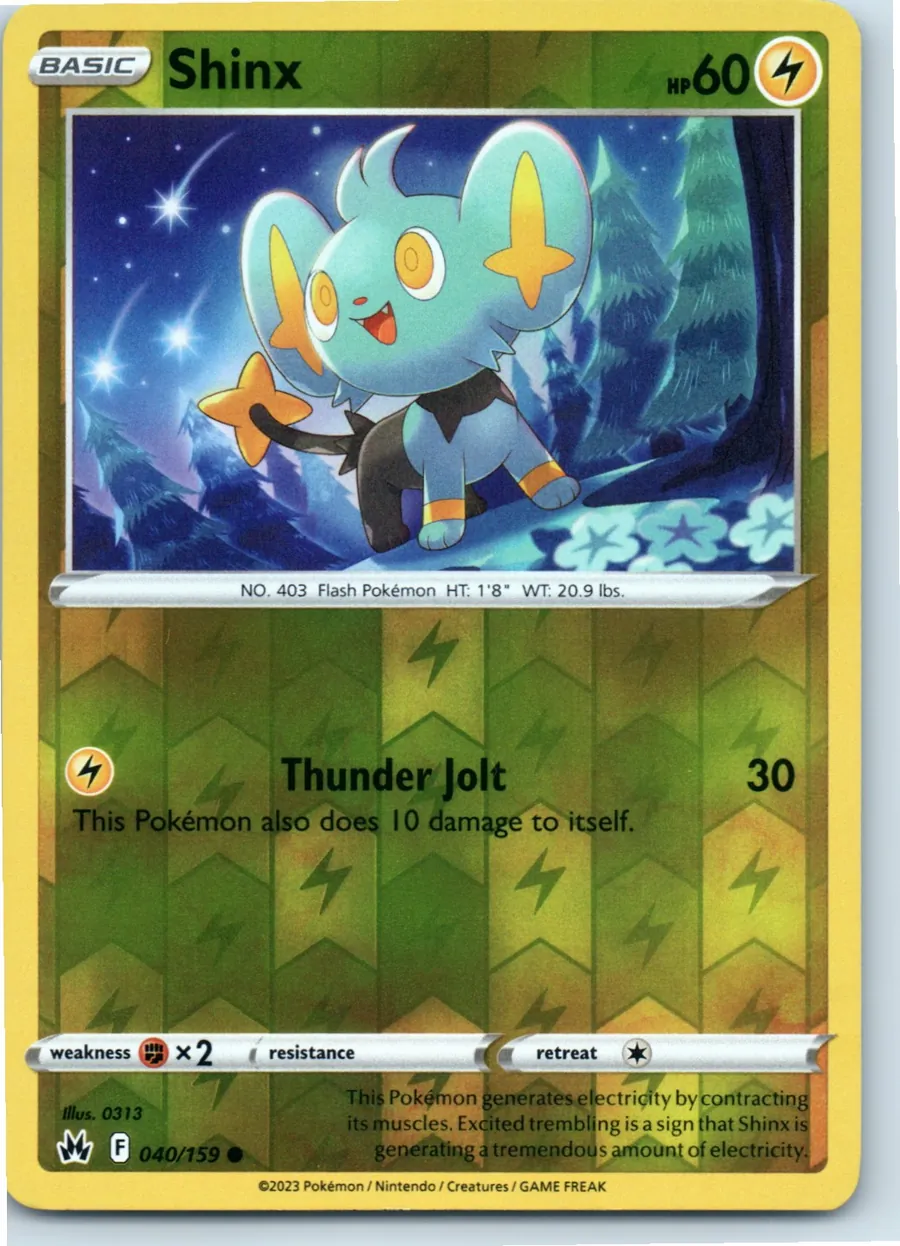 Shinx 040/159 front, the actual card for sale