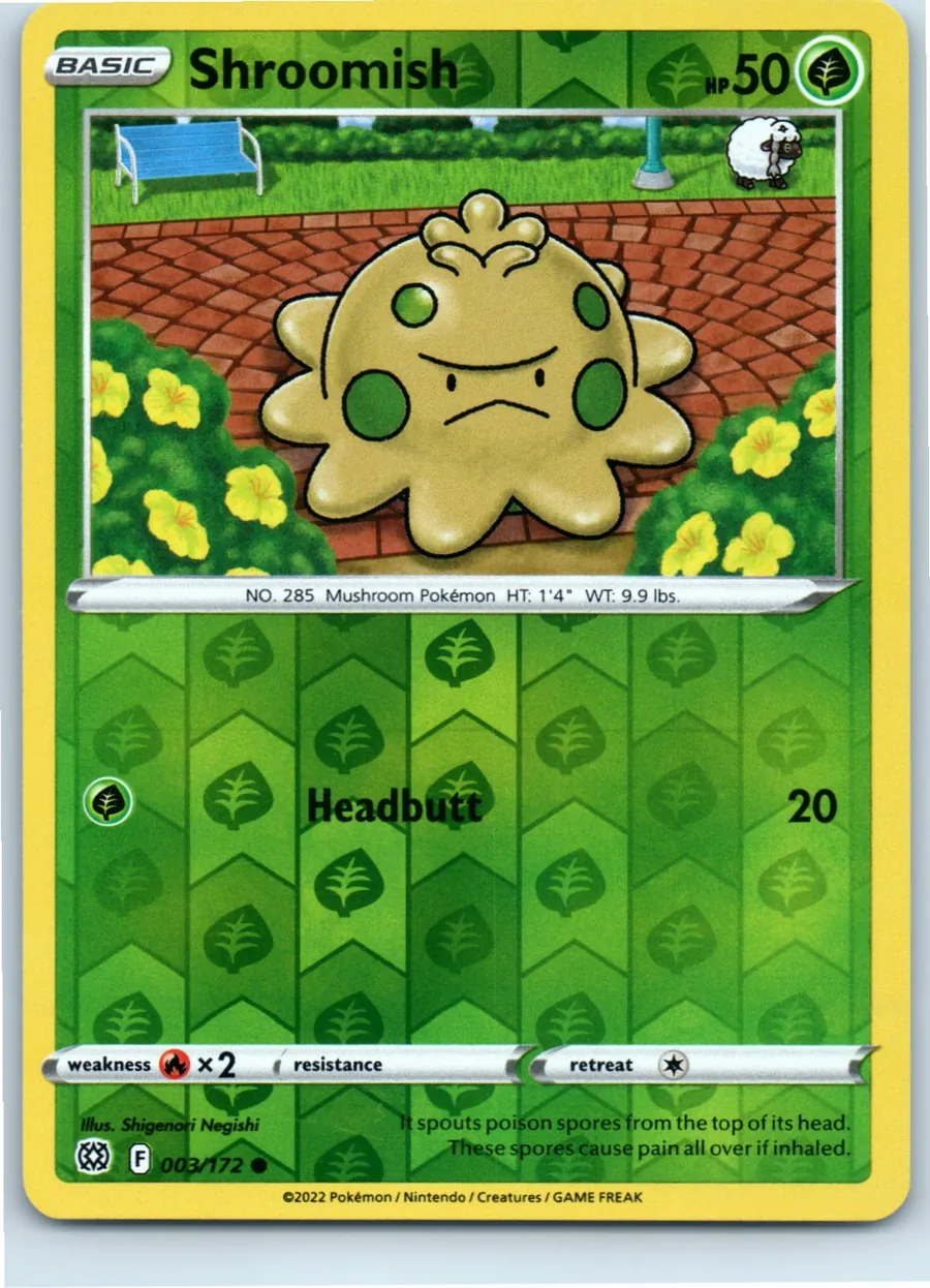 Shroomish 003/172 front, the actual card for sale