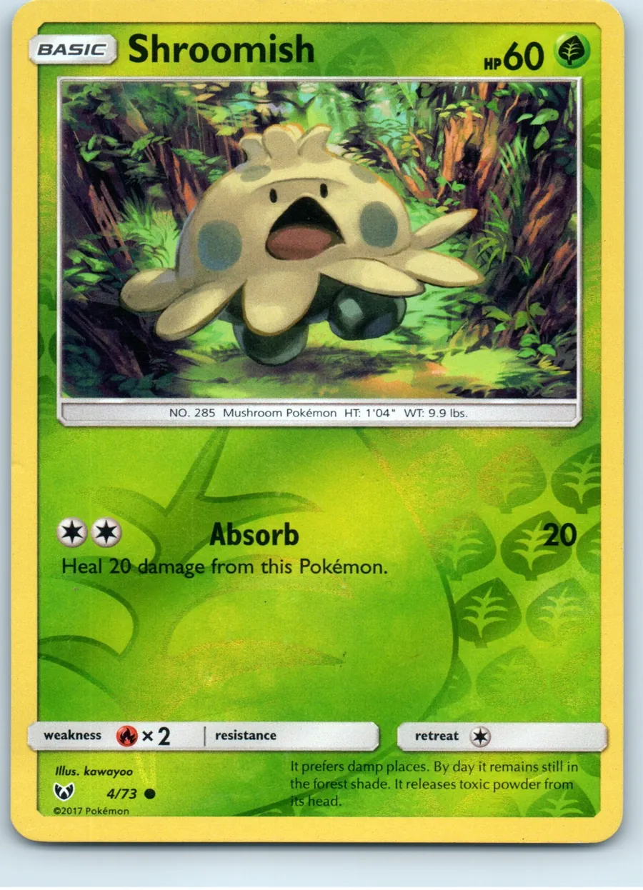 Shroomish 4/73 front, the actual card for sale