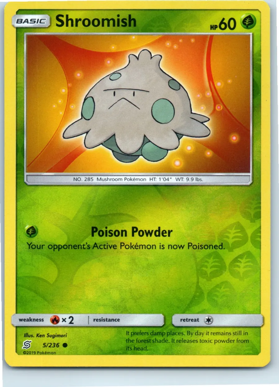 Shroomish 5/236 front, the actual card for sale