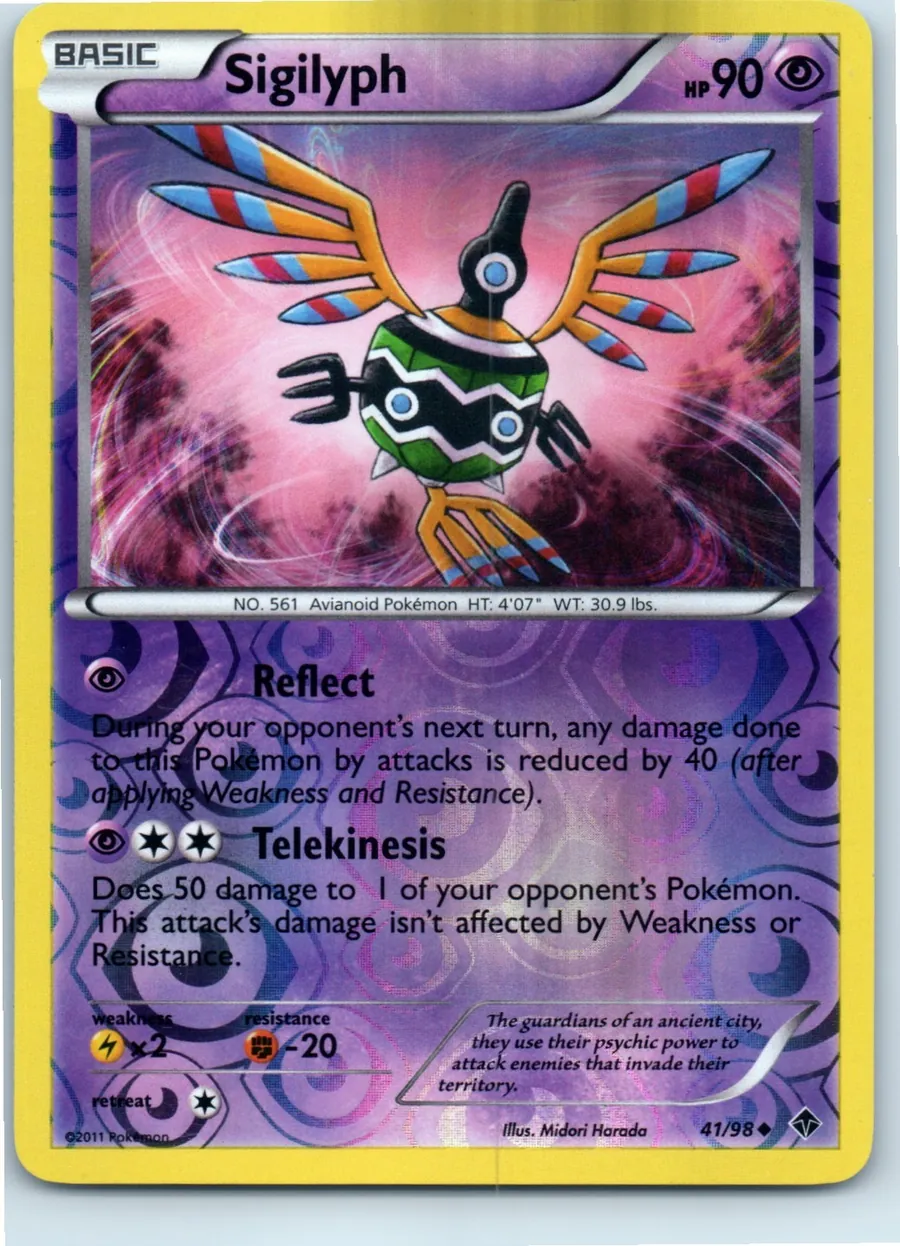 Sigilyph 41/98 front, the actual card for sale