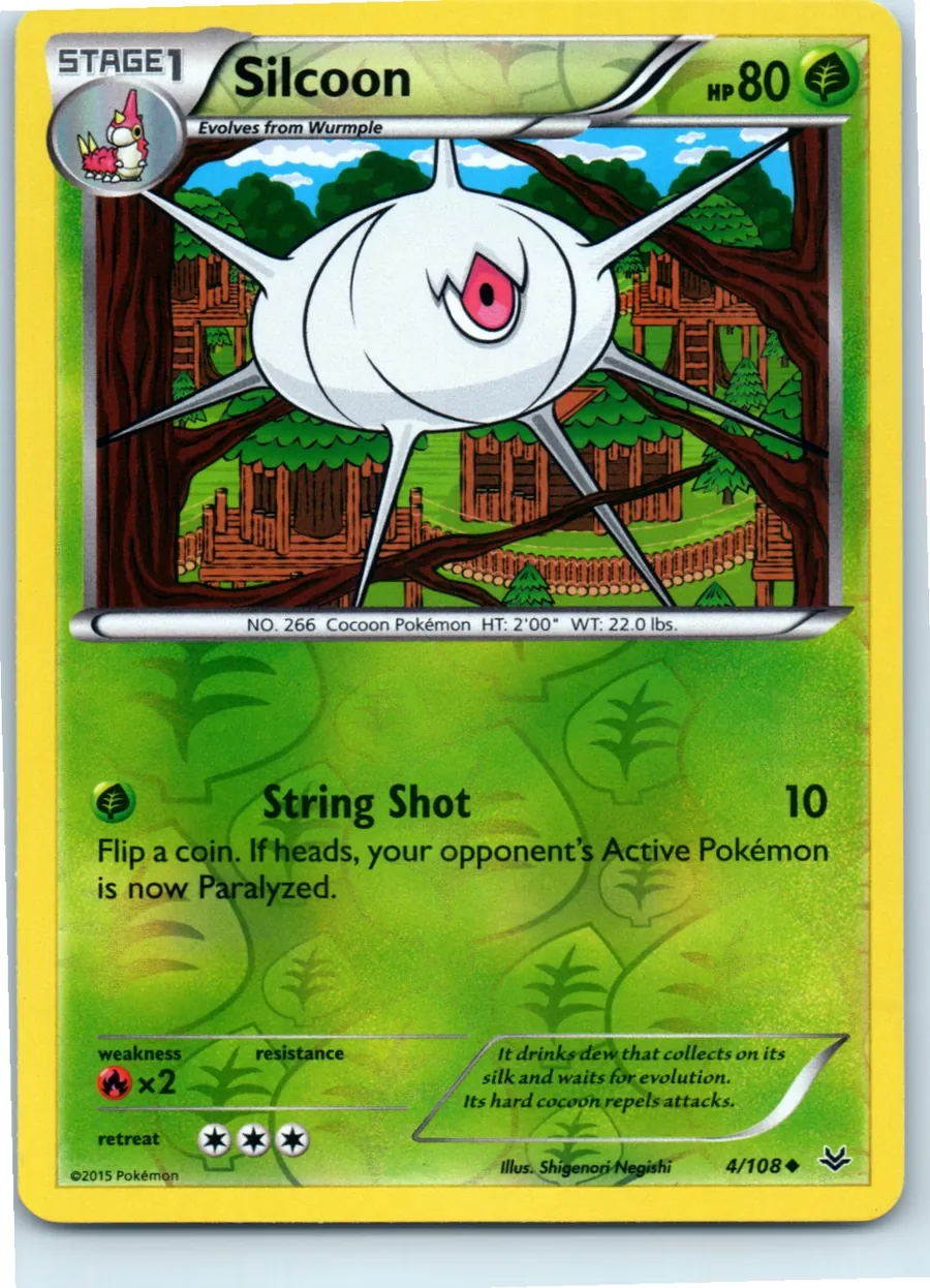 Silcoon 4/108 front, the actual card for sale