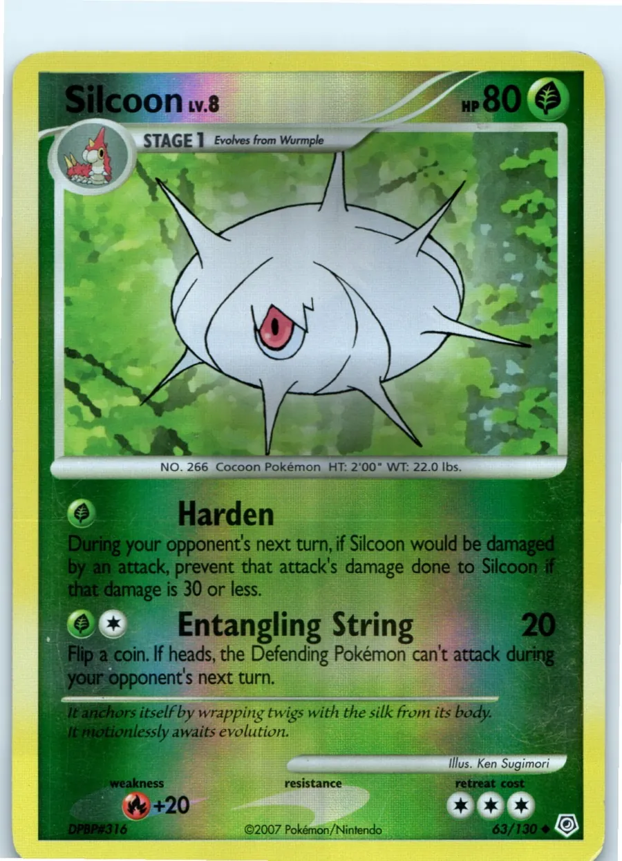 Silcoon 63/130 front, the actual card for sale