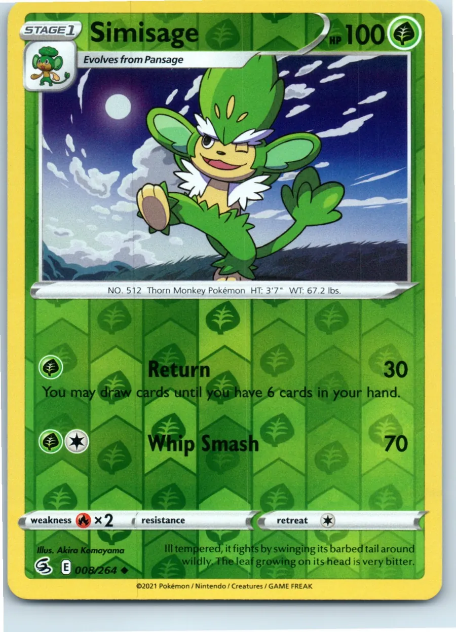 Simisage 008/264 front, the actual card for sale