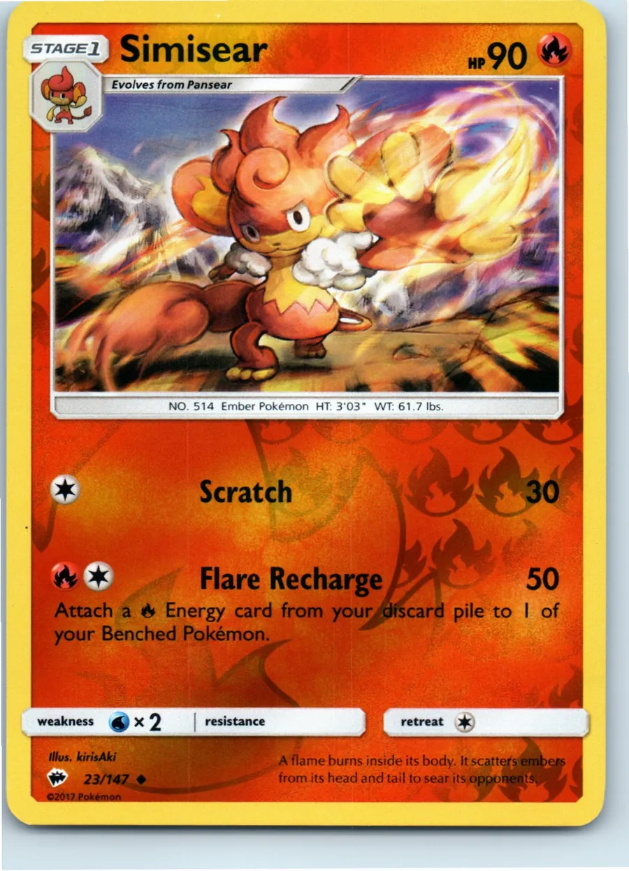 Simisear 23/147 front, the actual card for sale