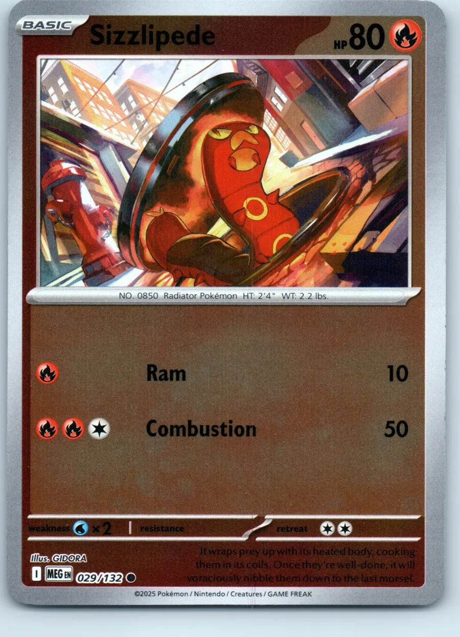 Sizzlipede 029/132 front, the actual card for sale