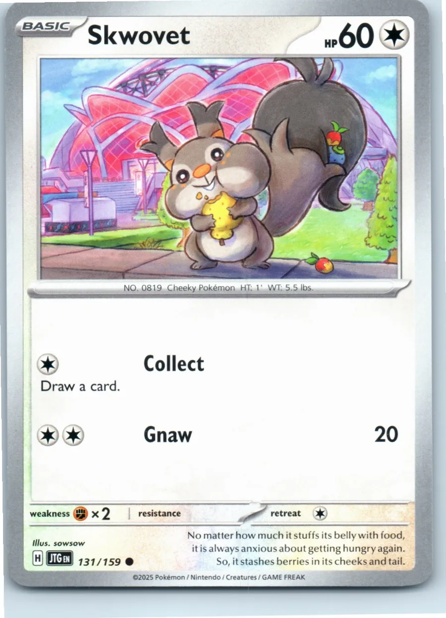 Skwovet 131/159 front, the actual card for sale