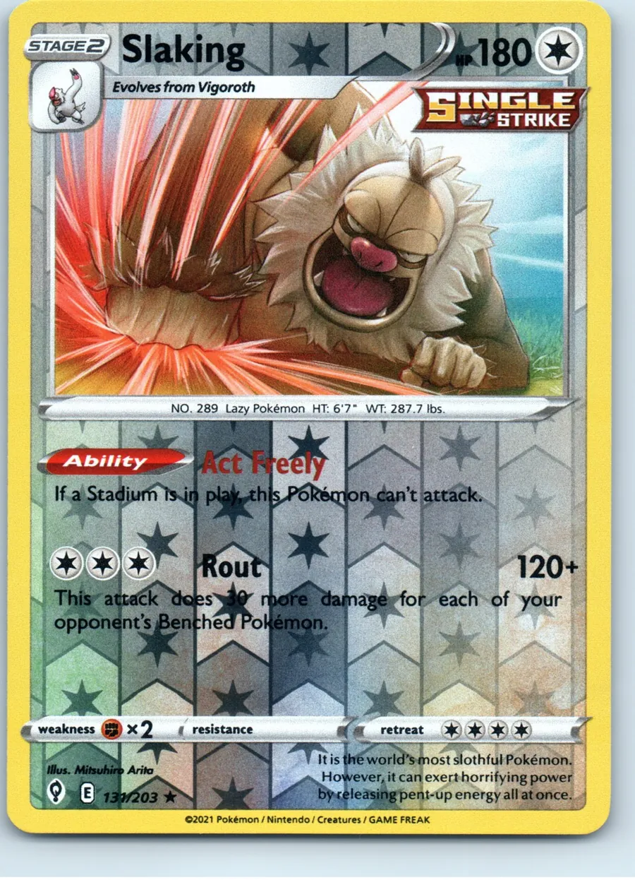 Slaking 131/203 front, the actual card for sale