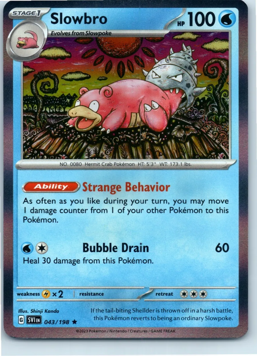 Slowbro 043/198 front, the actual card for sale