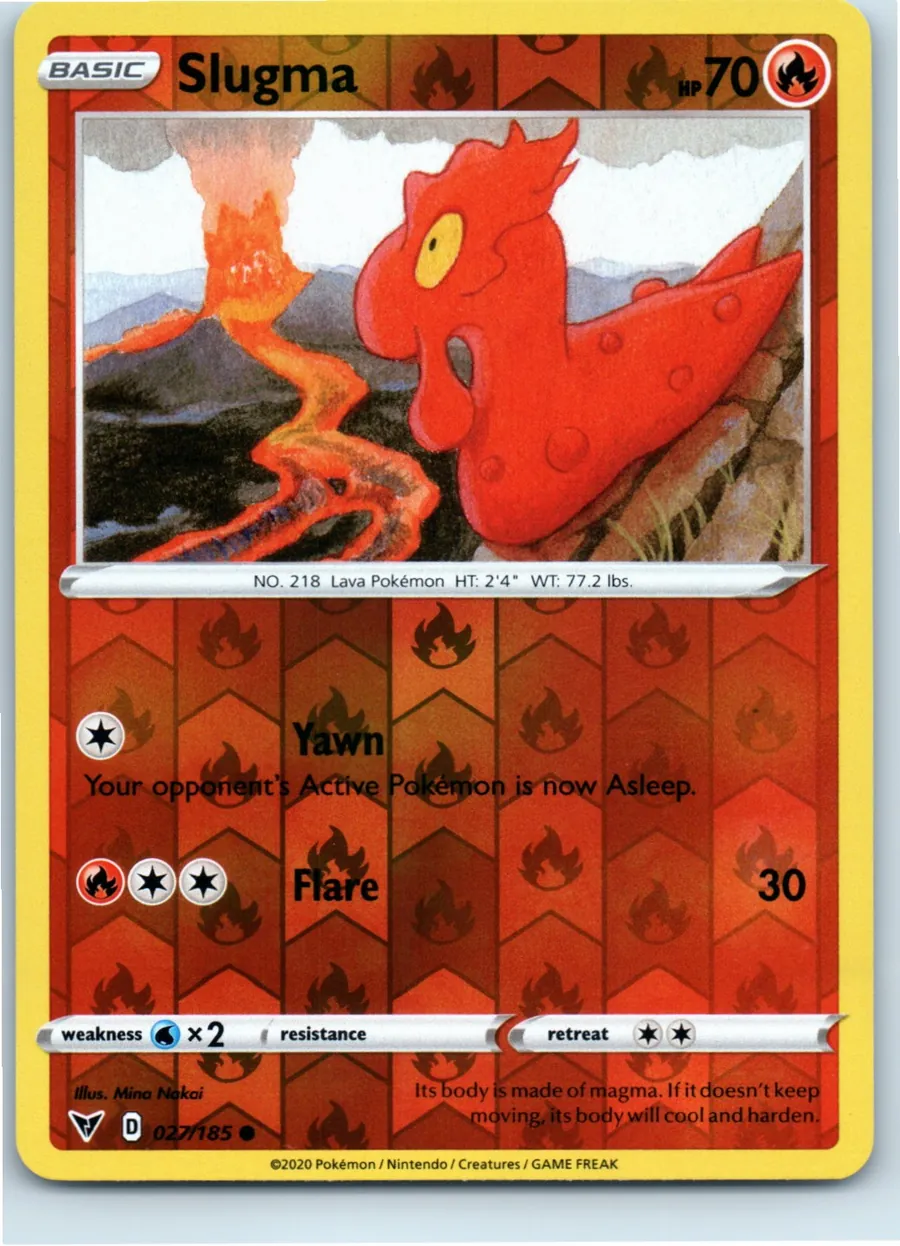 Slugma 027/185 front, the actual card for sale
