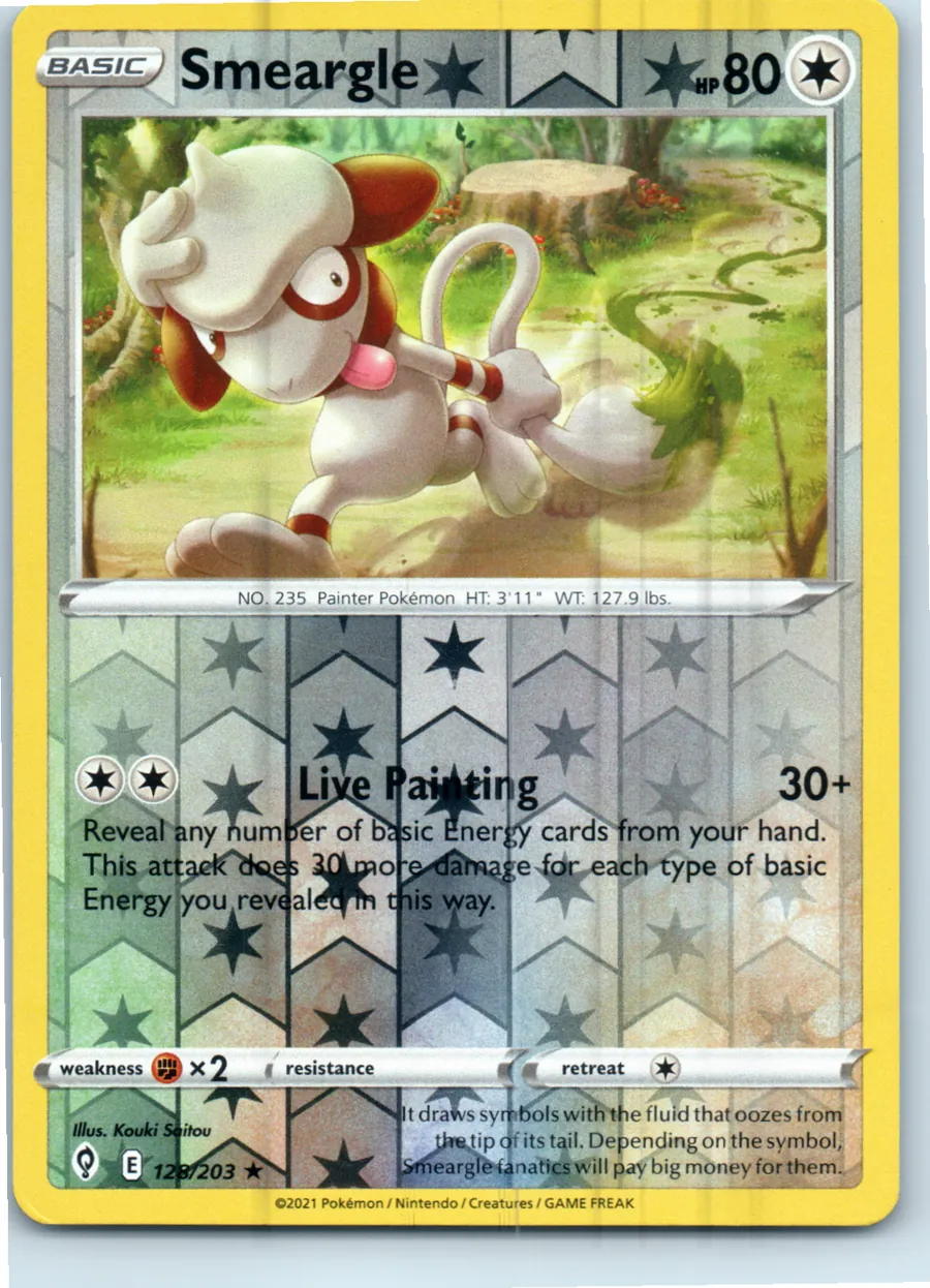 Smeargle 128/203 front, the actual card for sale