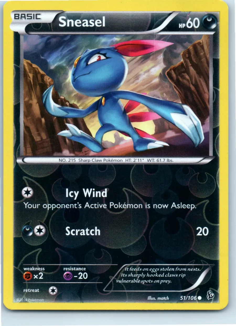 Sneasel 51/106 front, the actual card for sale