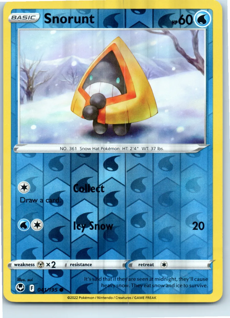 Snorunt 041/195 front, the actual card for sale