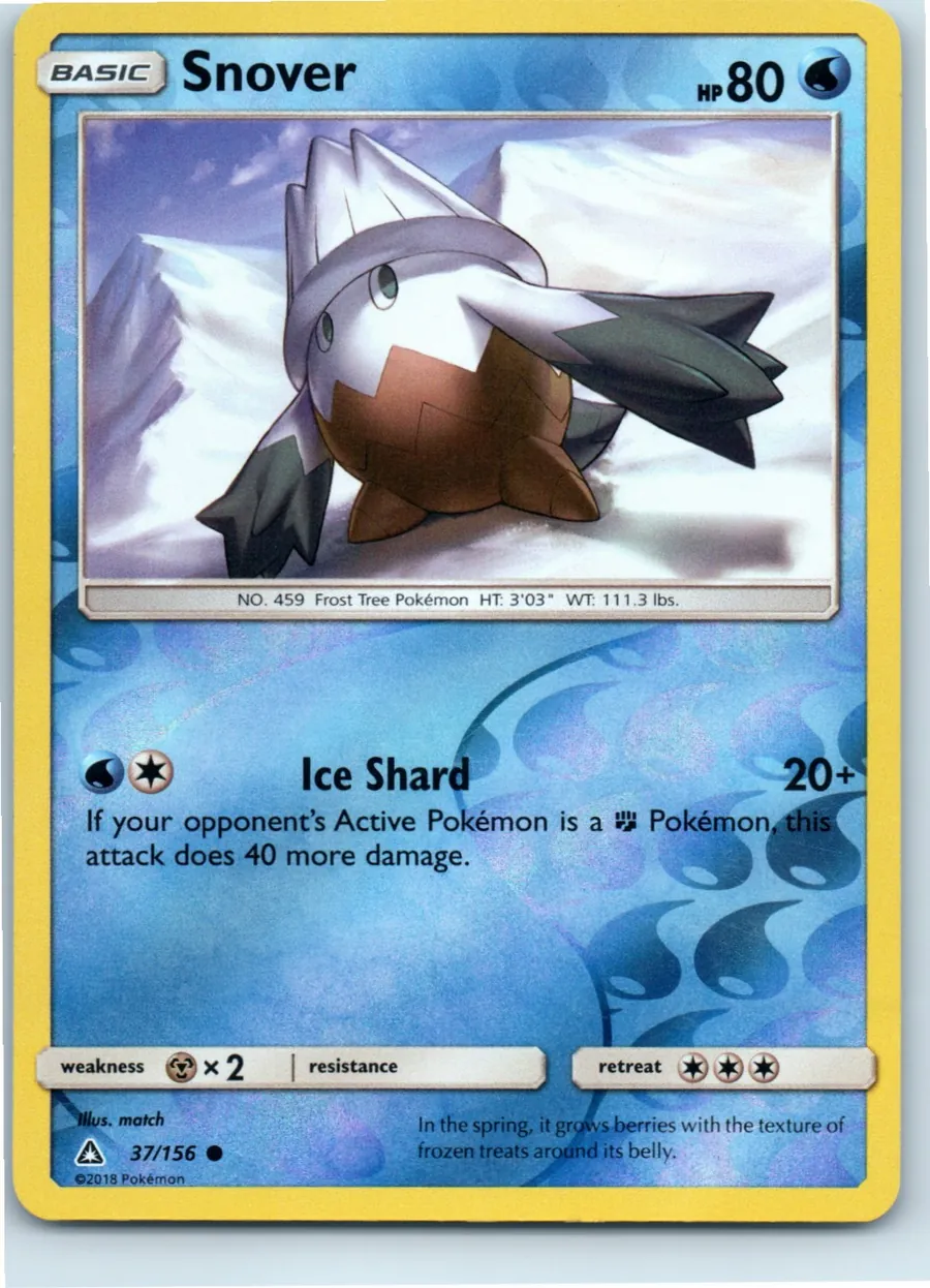 Snover 37/156 front, the actual card for sale