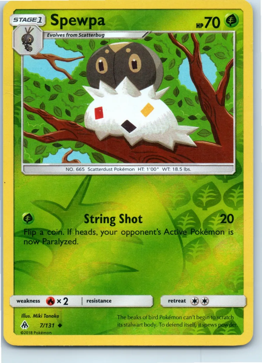 Spewpa 7/131 front, the actual card for sale