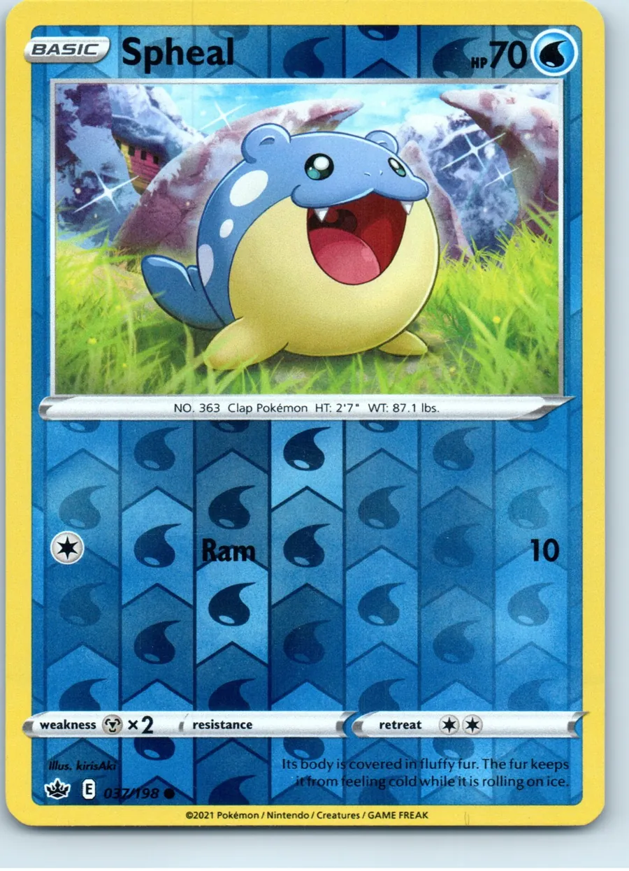 Spheal 037/198 front, the actual card for sale