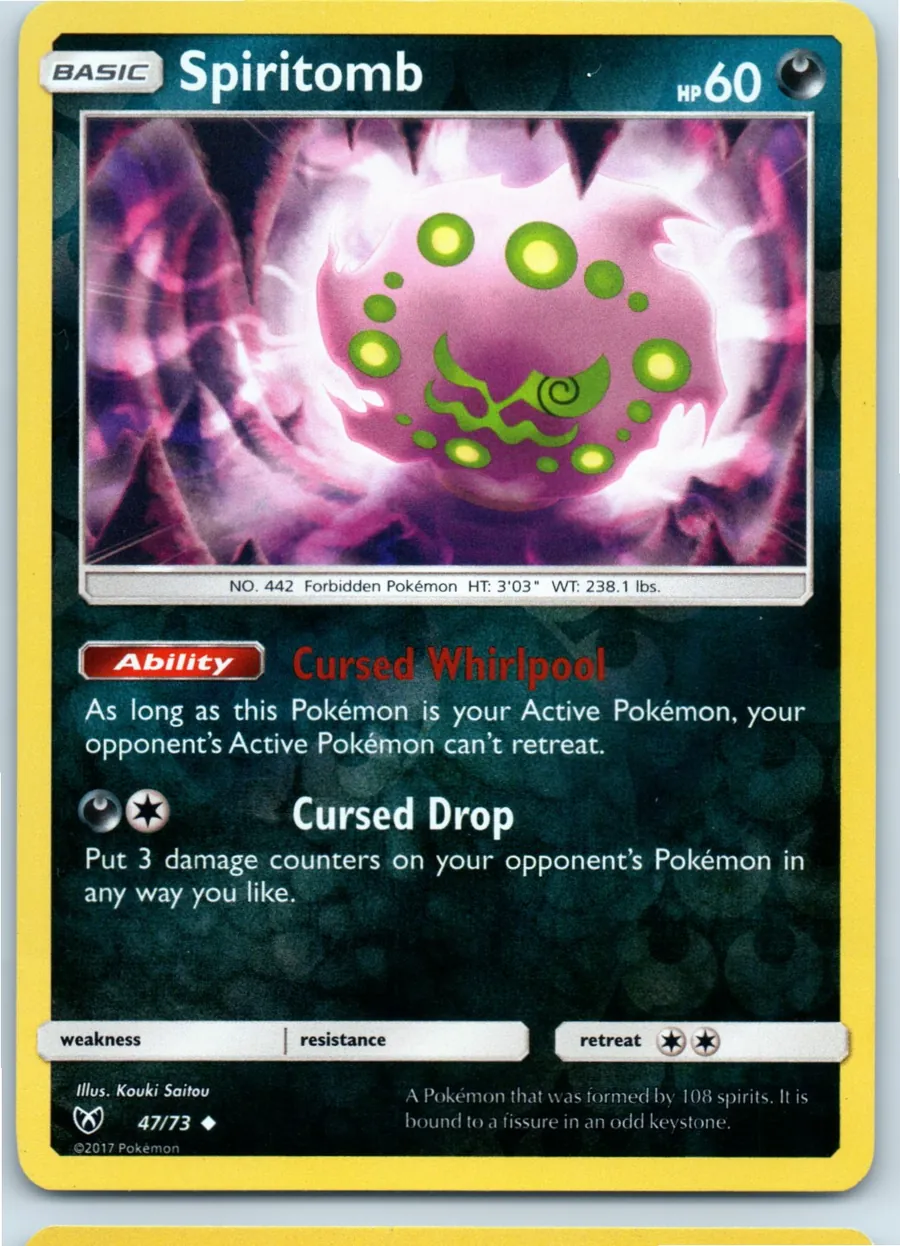 Spiritomb 47/73 front, the actual card for sale