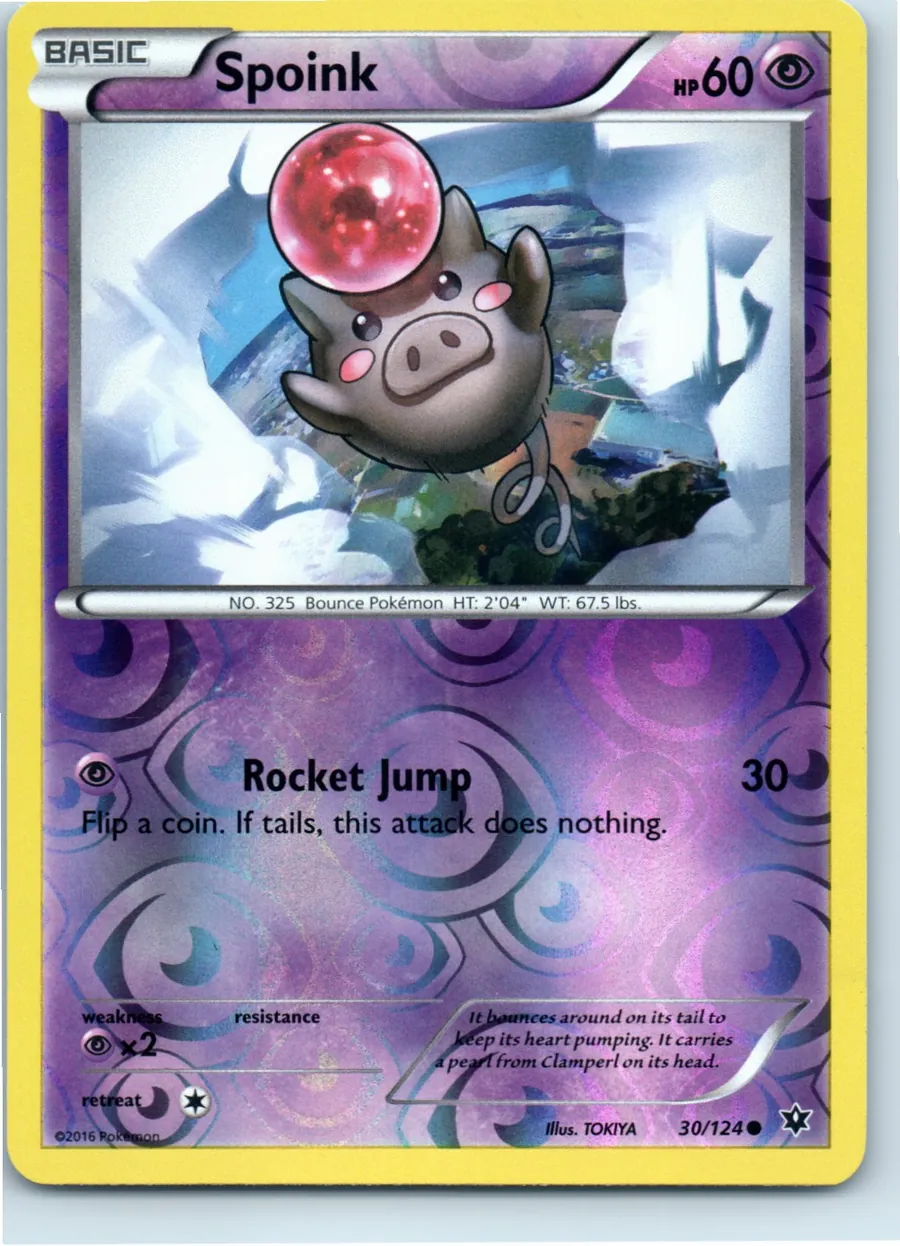 Spoink 30/124 front, the actual card for sale