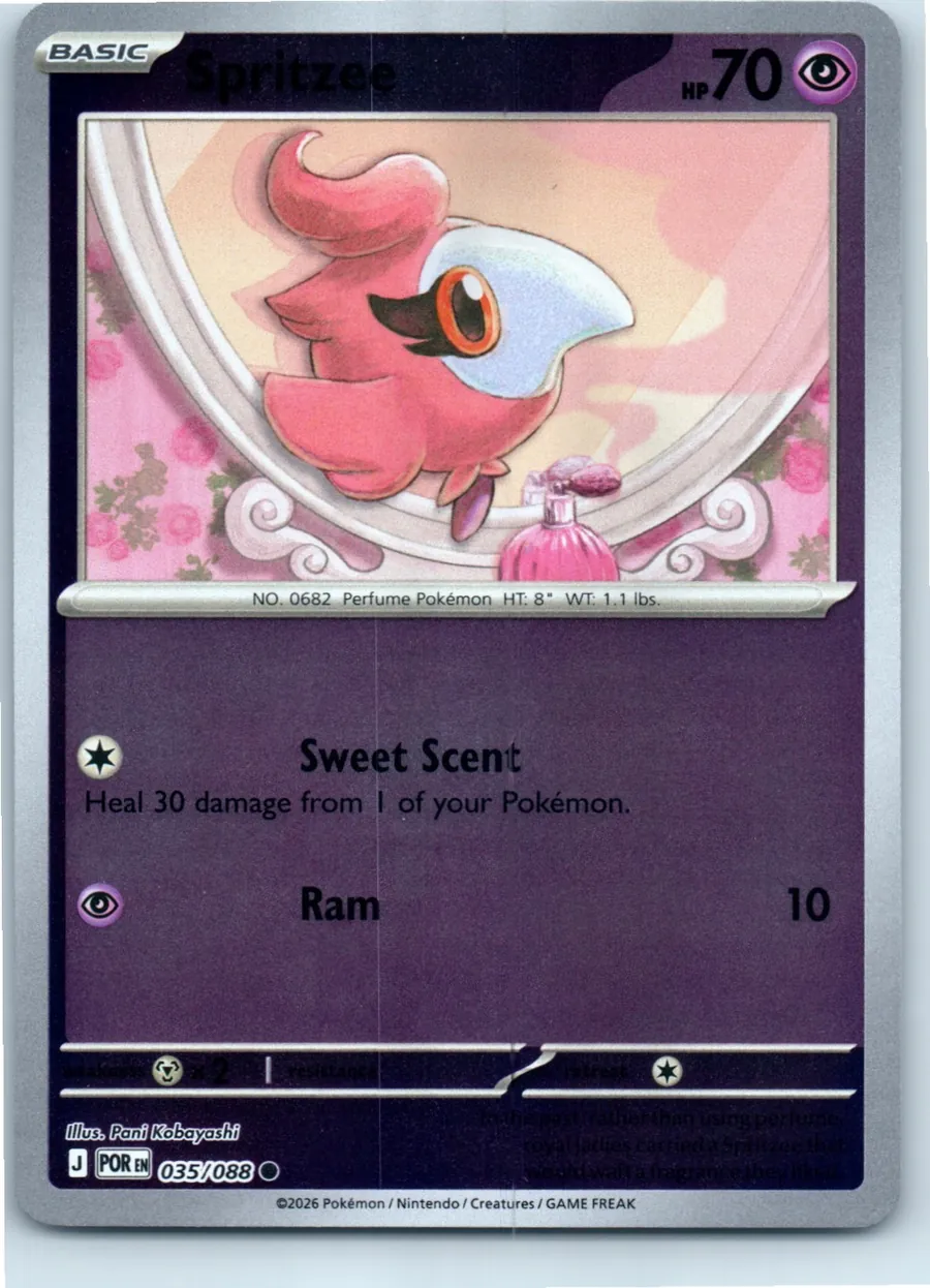 Spritzee 035/088 front, the actual card for sale