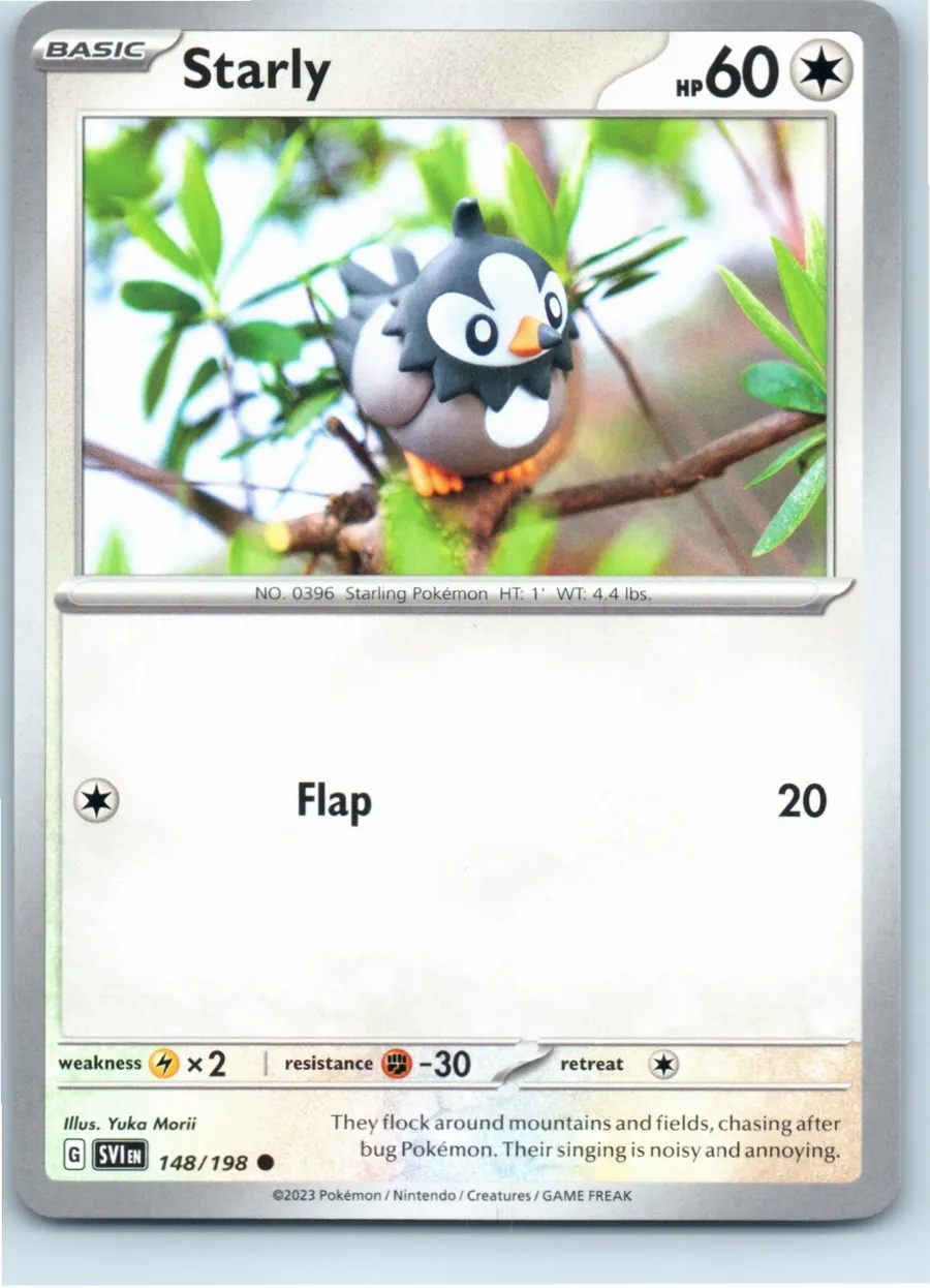 Starly 148/198 front, the actual card for sale