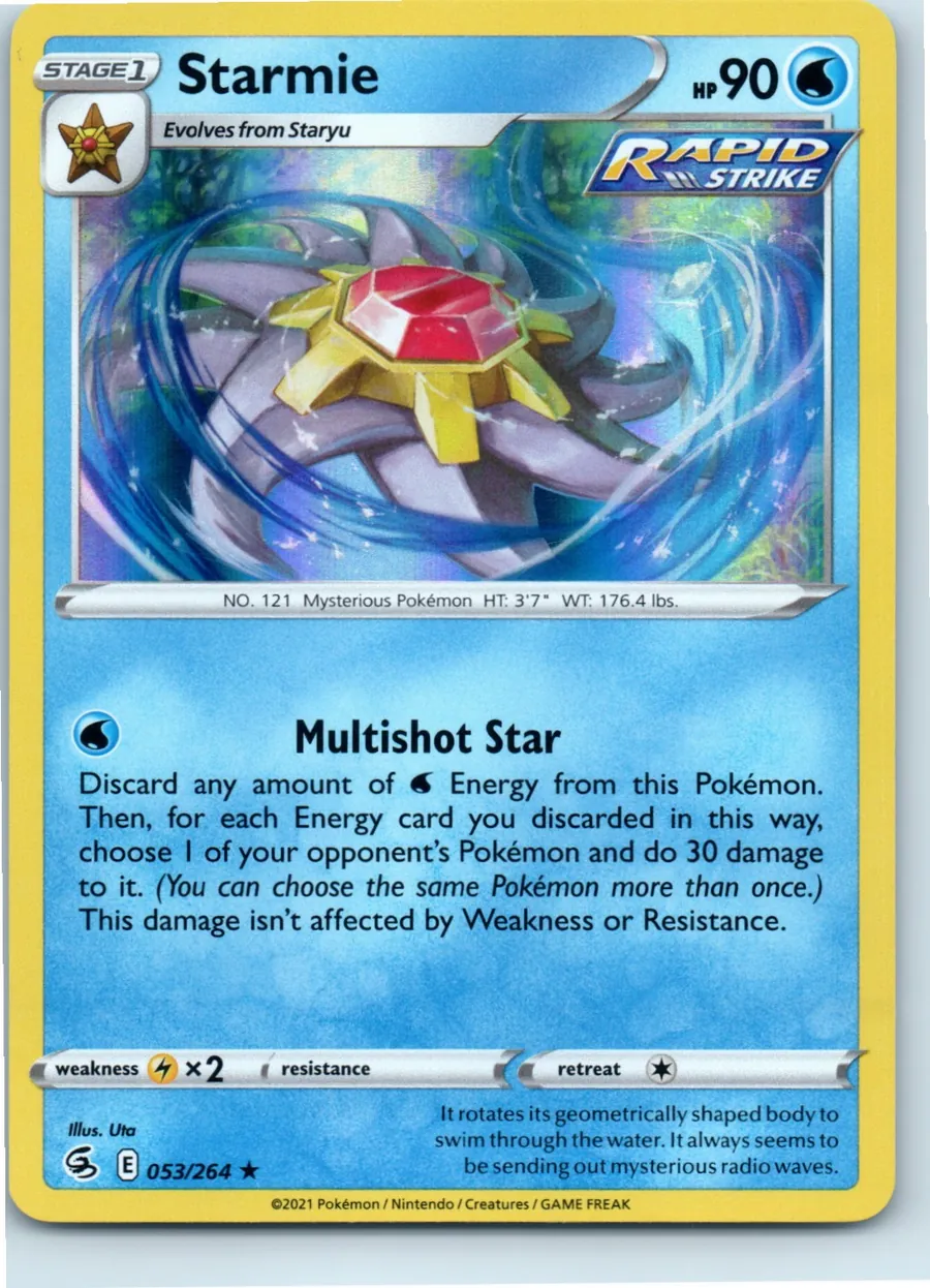 Starmie 053/264 front, the actual card for sale
