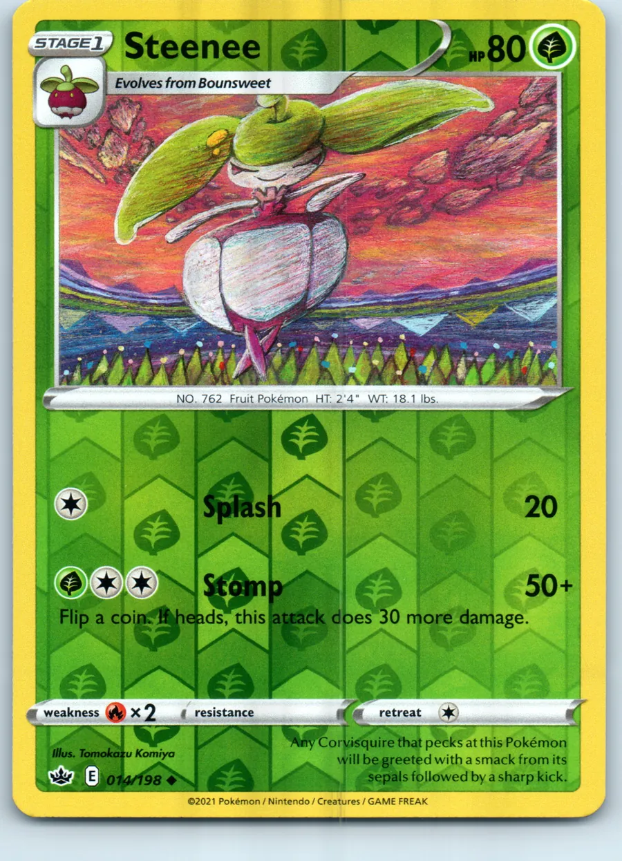 Steenee 014/198 front, the actual card for sale