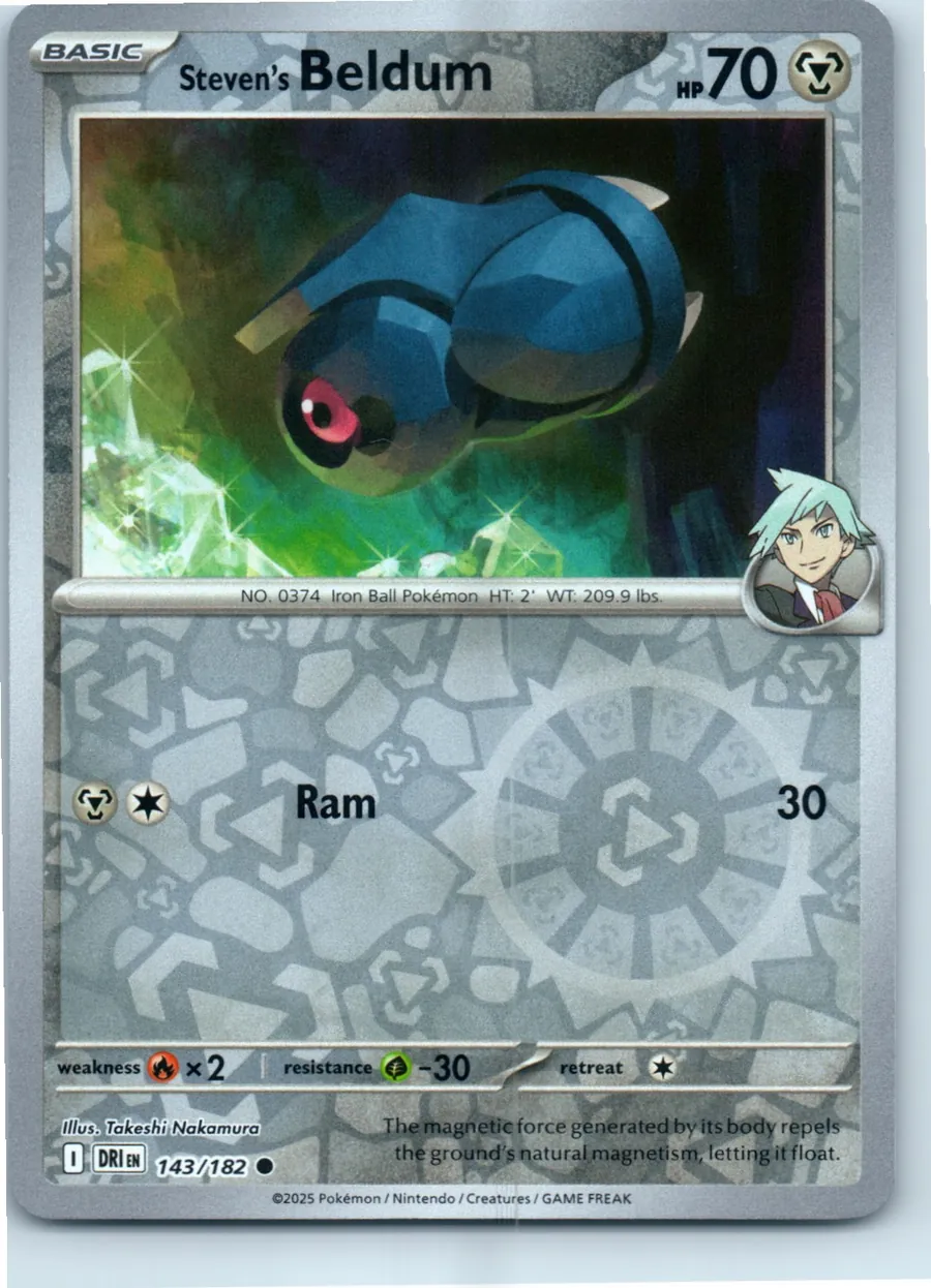 Steven's Beldum 143/182 front, the actual card for sale