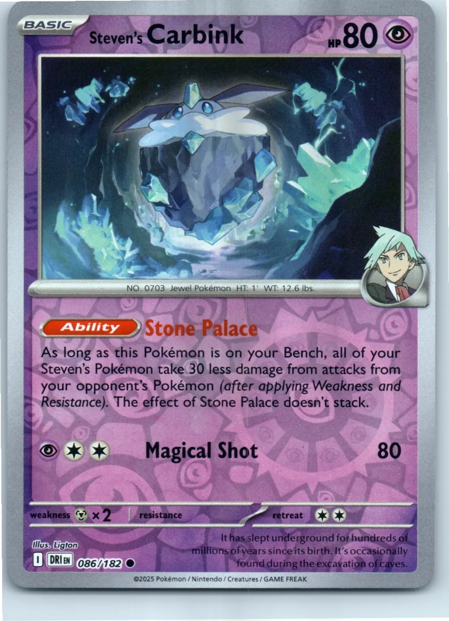 Steven's Carbink 086/182 front, the actual card for sale