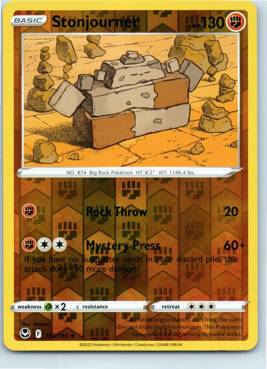 Stonjourner 101/195 front, the actual card for sale