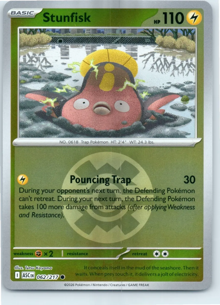 Stunfisk (Quick Ball) 062/217 front, the actual card for sale