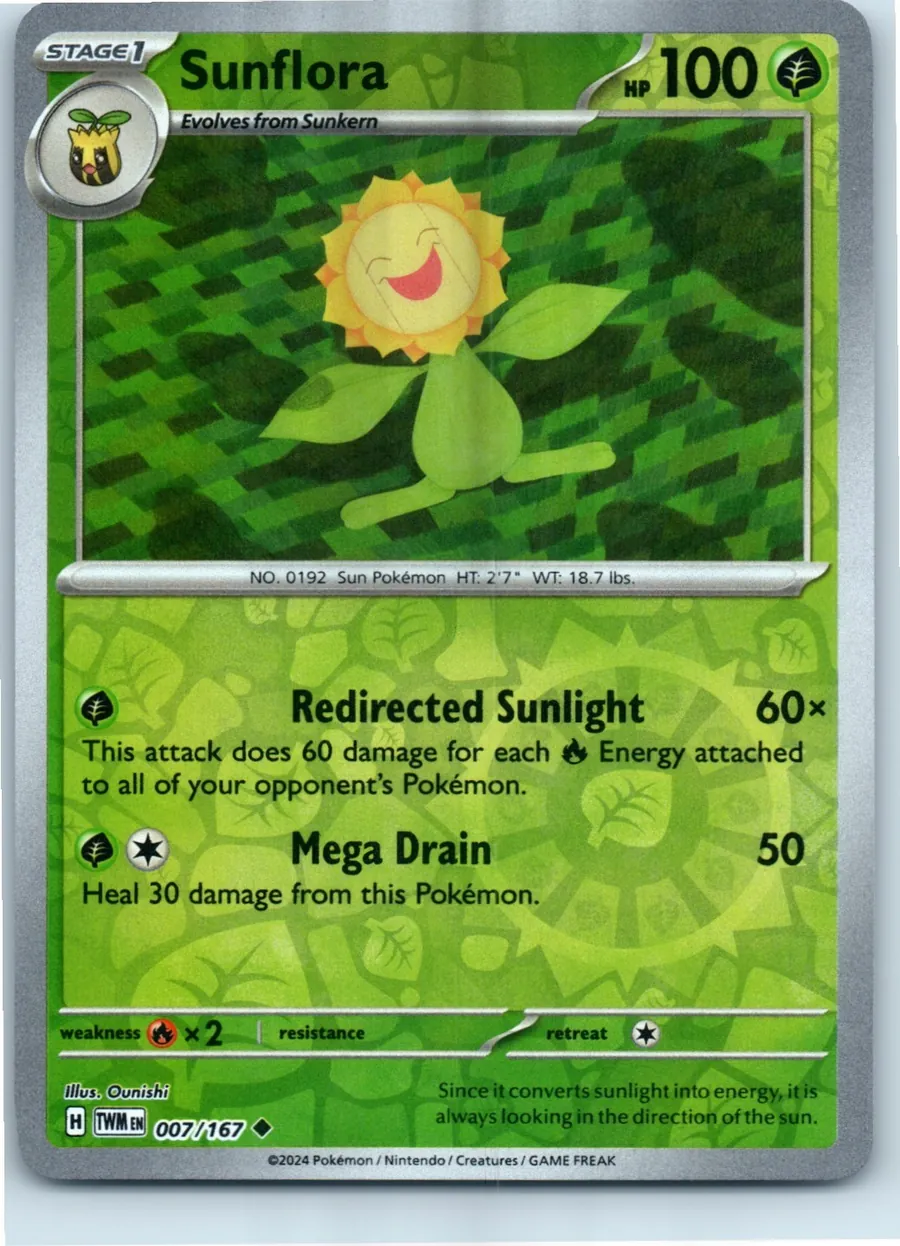 Sunflora 007/167 front, the actual card for sale