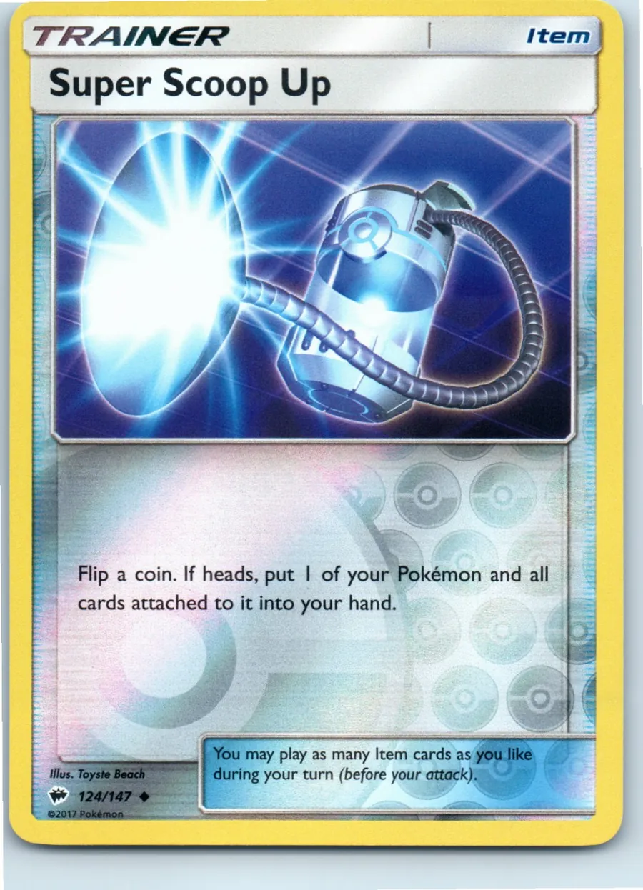 Super Scoop Up 124/147 front, the actual card for sale