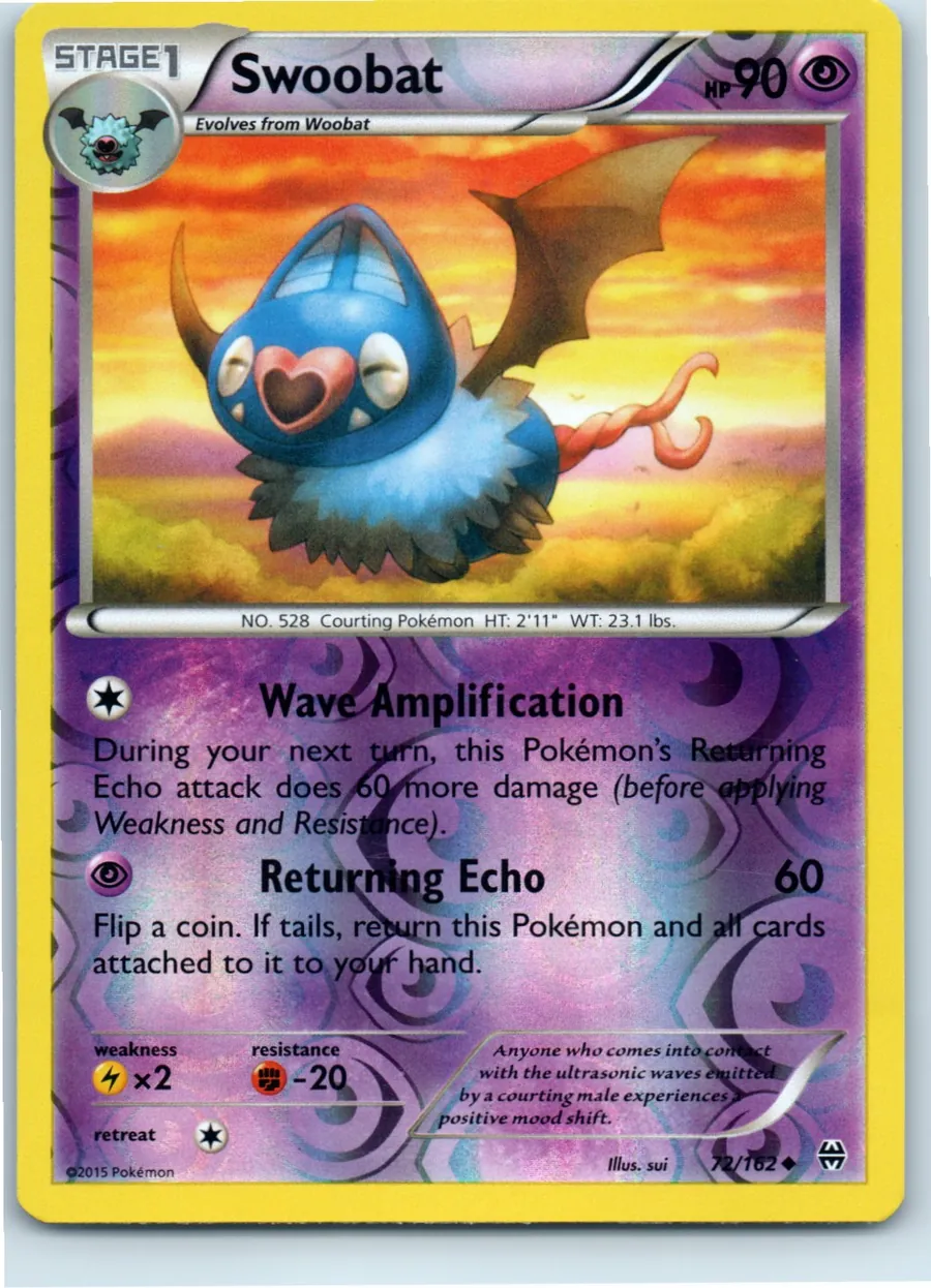 Swoobat 72/162 front, the actual card for sale