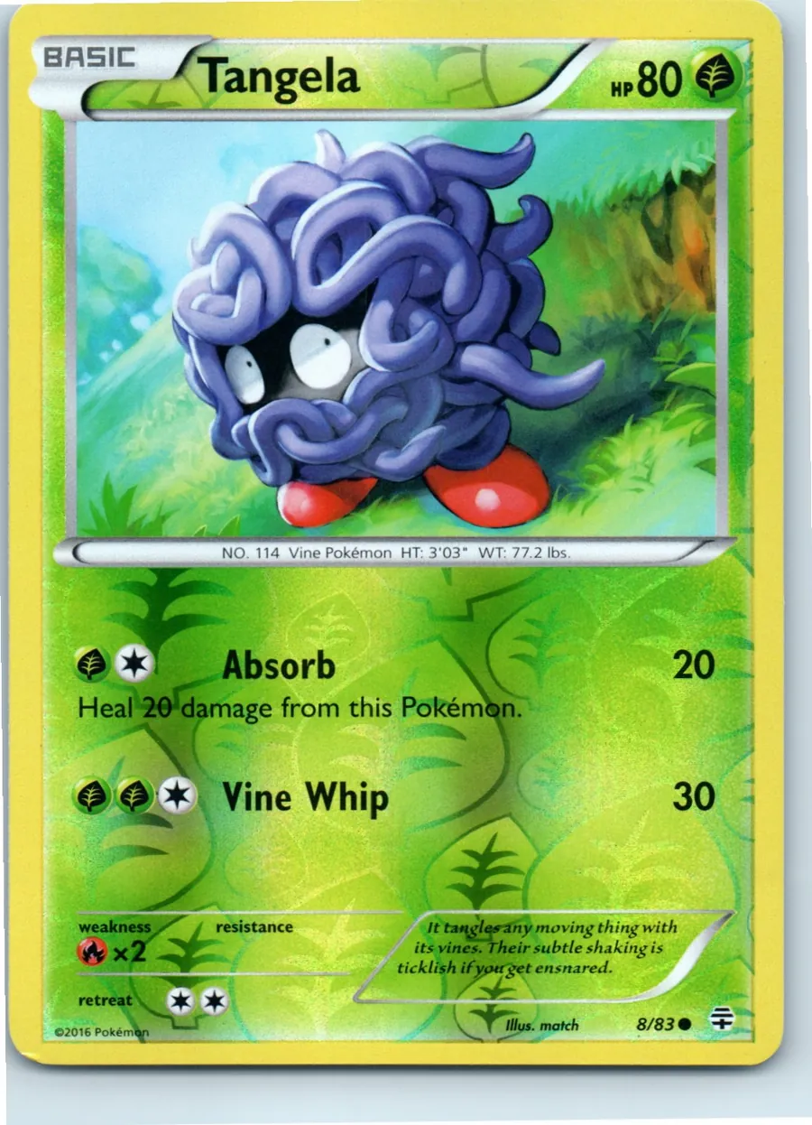 Tangela 8/83 front, the actual card for sale