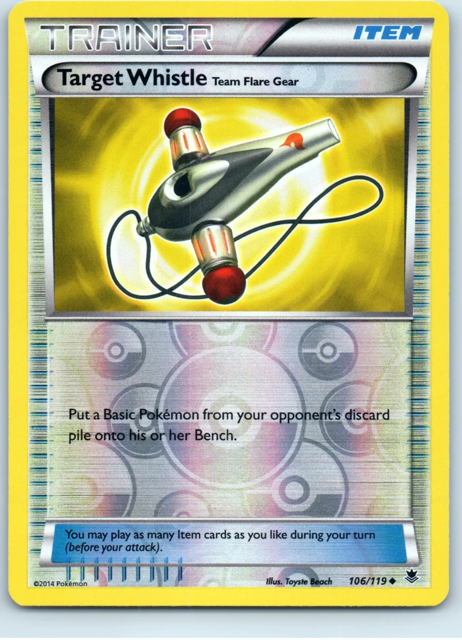 Target Whistle 106/119 front, the actual card for sale