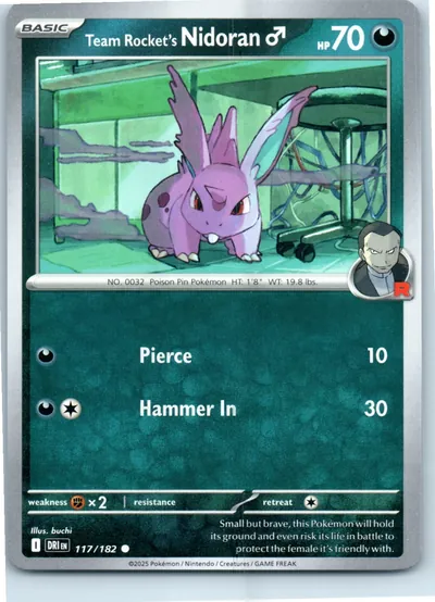 Team Rocket's Nidoran M 117/182