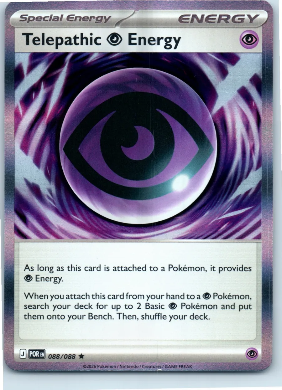 Telepathic Psychic Energy 088/088 front, the actual card for sale