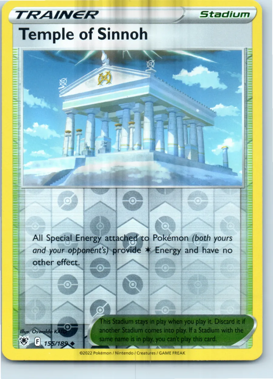 Temple of Sinnoh 155/189 front, the actual card for sale