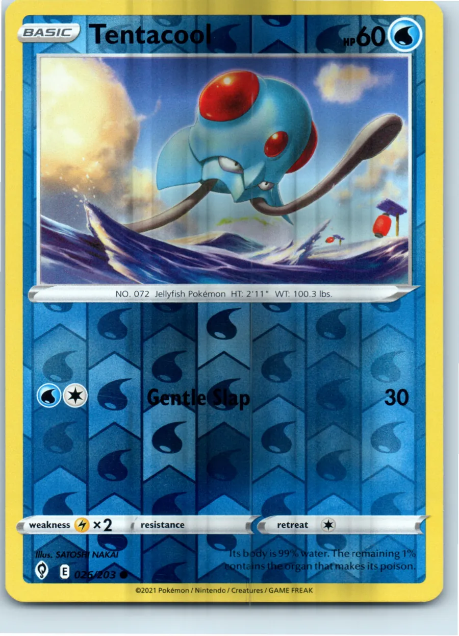 Tentacool 026/203 front, the actual card for sale