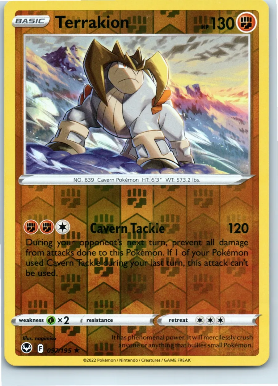 Terrakion 097/195 front, the actual card for sale