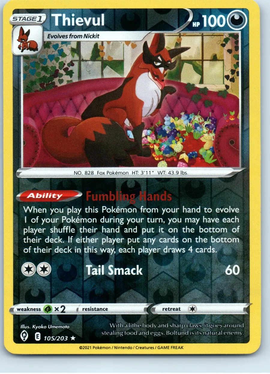 Thievul 105/203 front, the actual card for sale