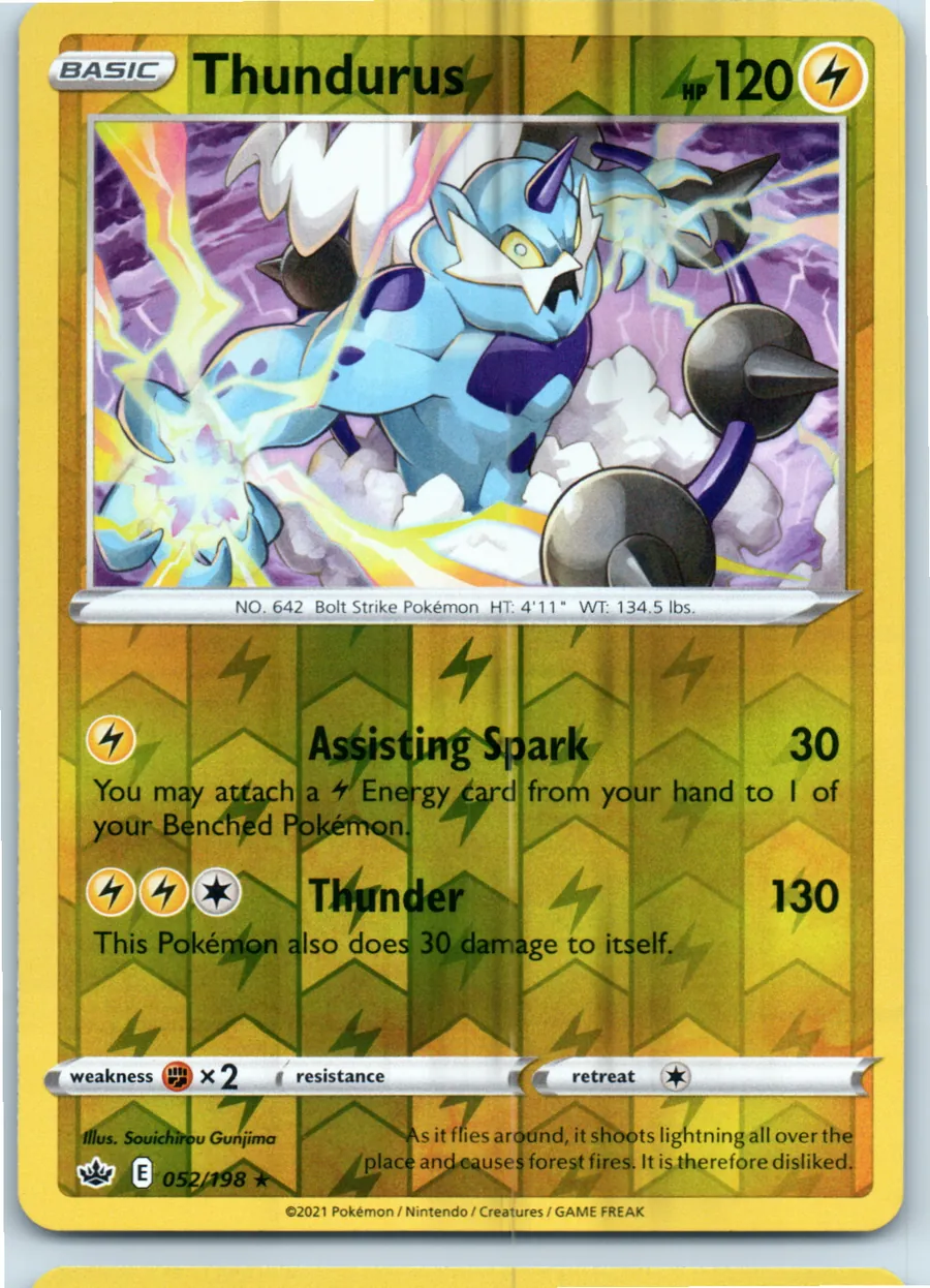 Thundurus 052/198 front, the actual card for sale