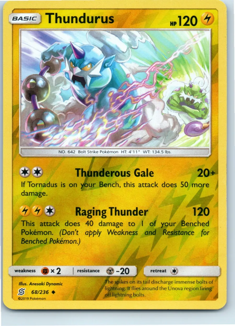 Thundurus 68/236 front, the actual card for sale