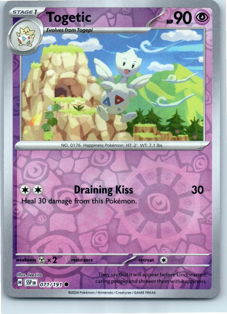 Togetic 071/191 front, the actual card for sale