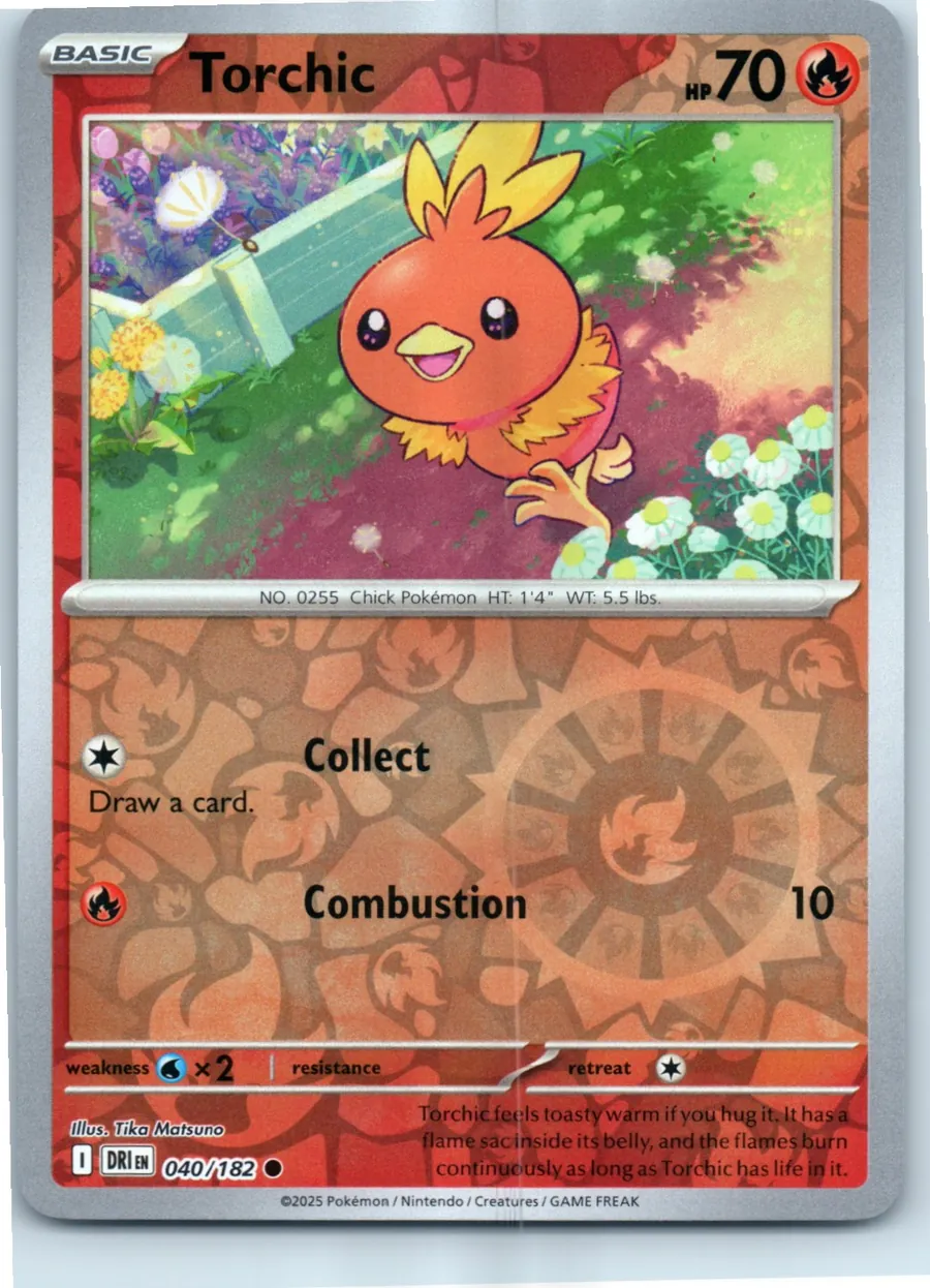 Torchic 040/182 front, the actual card for sale