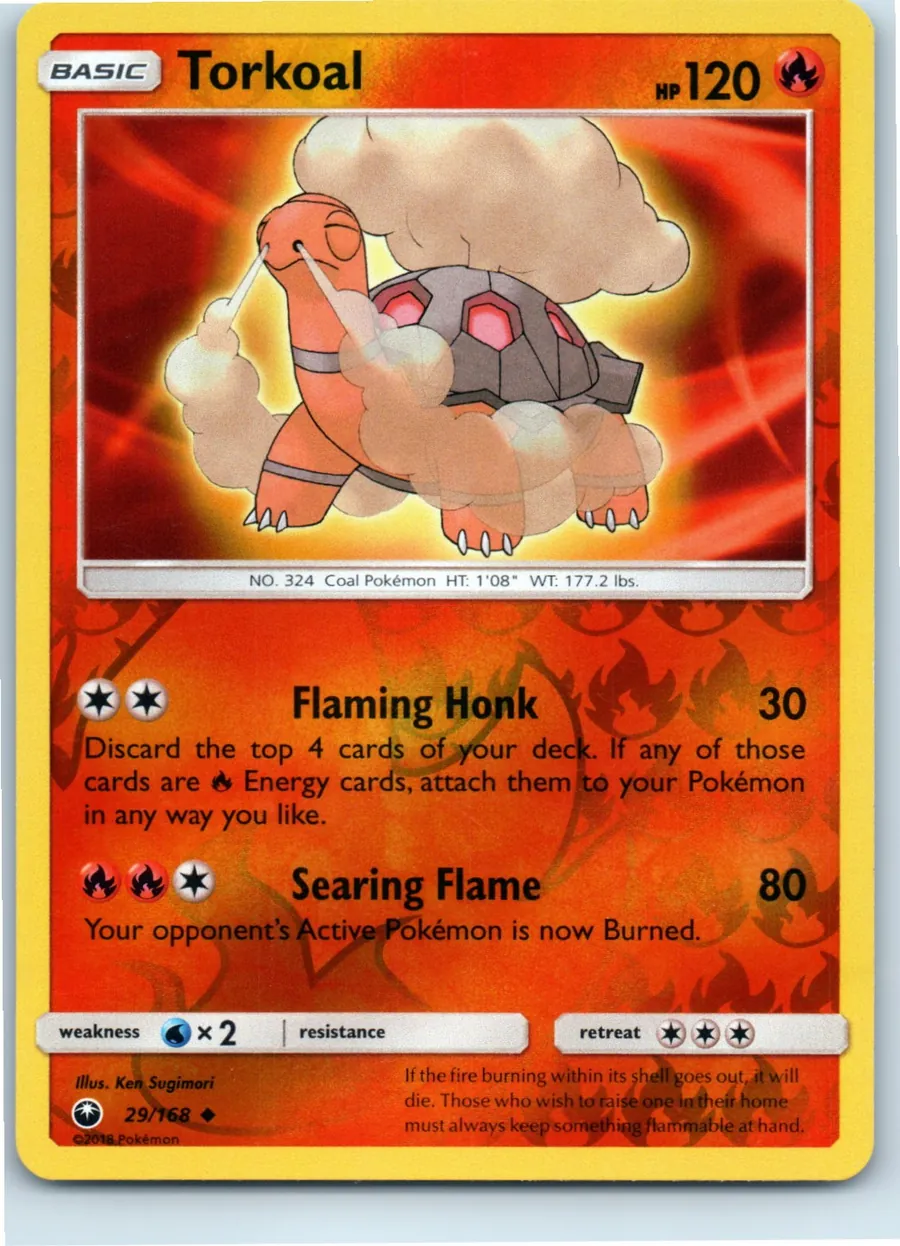 Torkoal 29/168 front, the actual card for sale